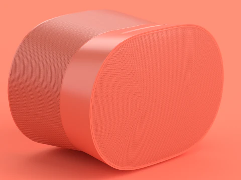 Inteligentny głośnik w kolorze czerwonym Model 3D