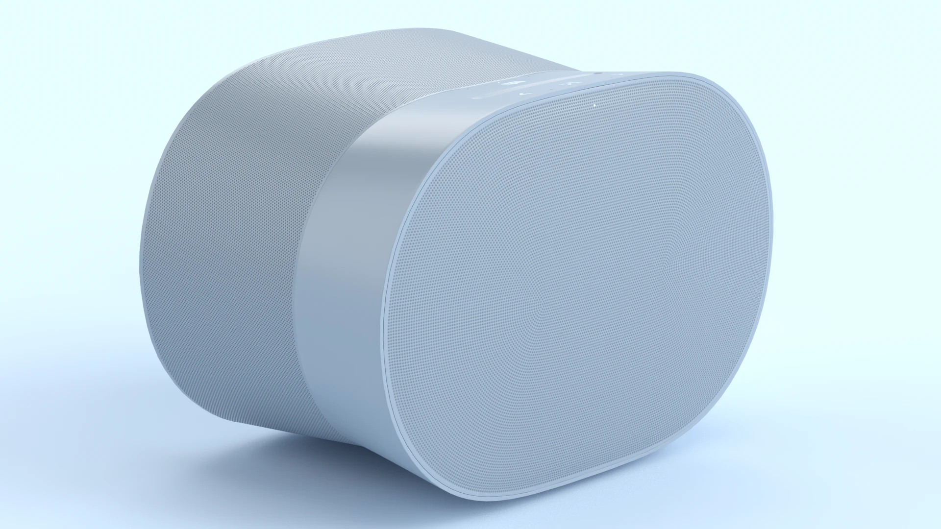 Smart Speaker Blue 3D Model .c4d .max .obj .3ds .fbx .stl .blend 