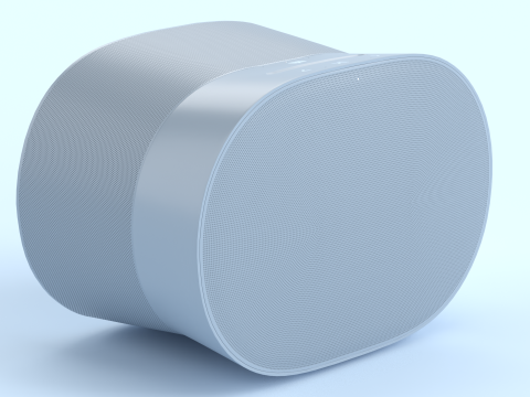 Smart Speaker Blue 3D Model