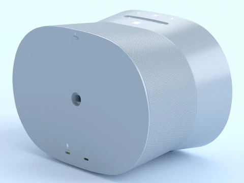 Smart Speaker Blue 3D Model