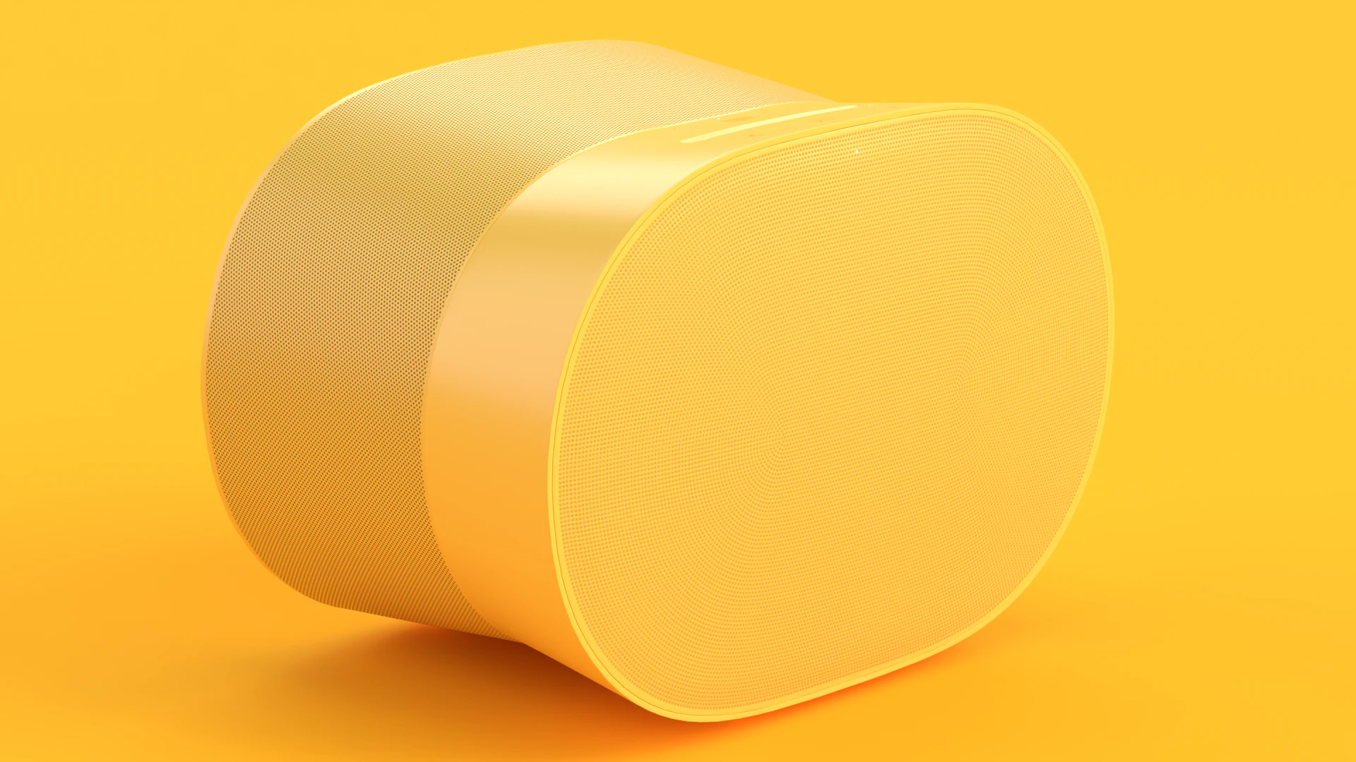 Smart Speaker Yellow 3D Model .c4d .max .obj .3ds .fbx .stl .blend 