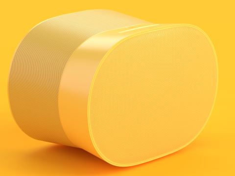 Smart Speaker Yellow 3D Model
