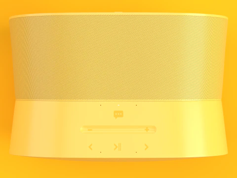 Smart Speaker Yellow 3D Model