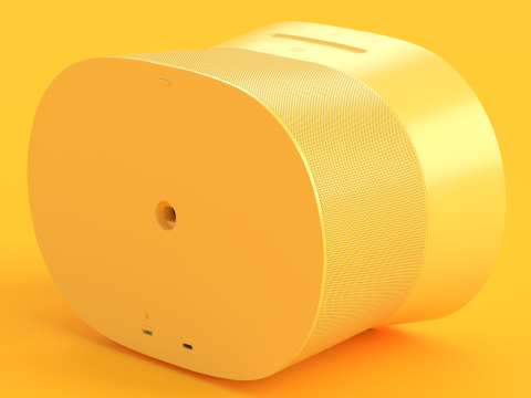 Smart Speaker Yellow Model 3D