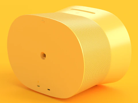 Smart Speaker Yellow 3D Model