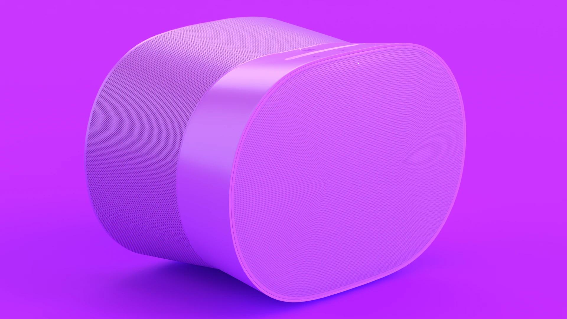 Smart Speaker Purple 3D Model .c4d .max .obj .3ds .fbx .stl .blend