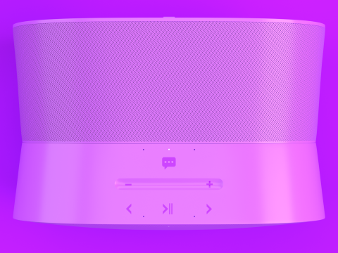Smart Speaker Purple 3D Model