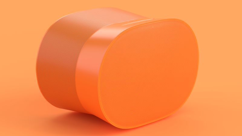 Smart Speaker Orange 3D Model .c4d .max .obj .3ds .fbx .stl .blend