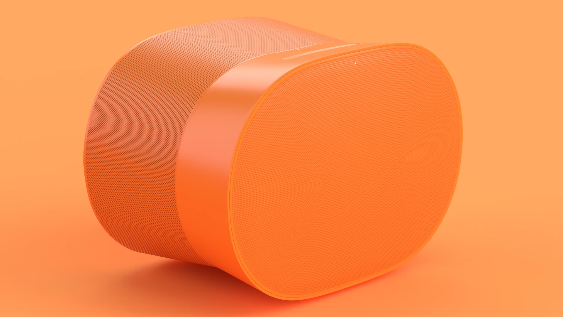 Smart Speaker Orange 3D Model .c4d .max .obj .3ds .fbx .stl .blend 