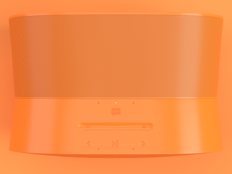Smart Speaker Orange 3D Model