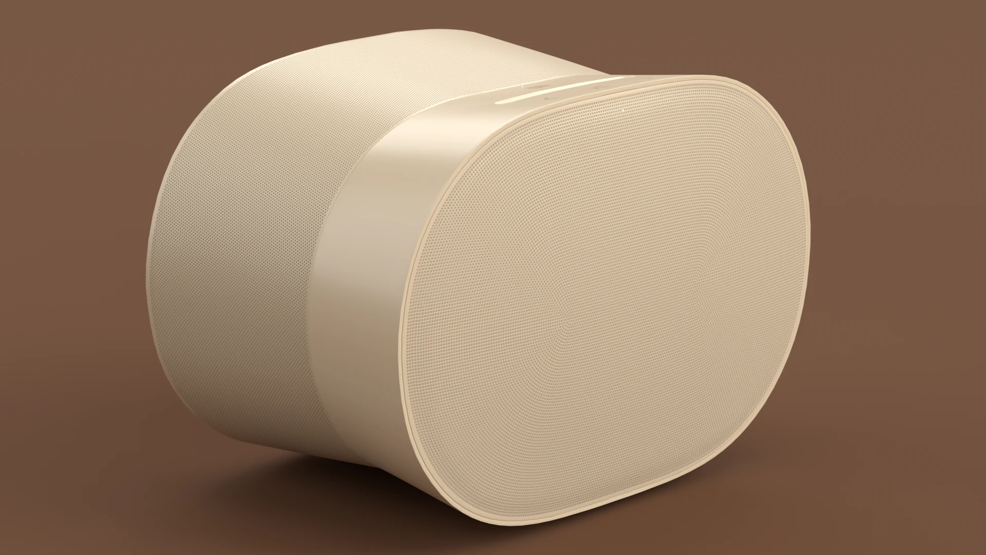 Smart Speaker Light Brown 3D Model .c4d .max .obj .3ds .fbx .stl .blend 