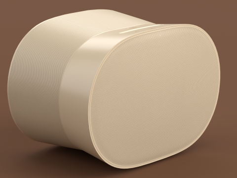 Smart Speaker Light Brown 3D Modell