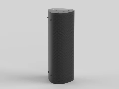 Ultraprzenośny inteligentny głośnik w kolorze czarnym Model 3D