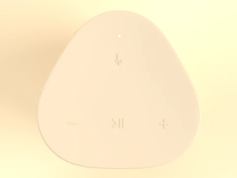 Ultra Portable Smart Speaker Light Brown 3D Model