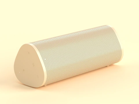 Ultra Portable Smart Speaker Light Brown 3D Model
