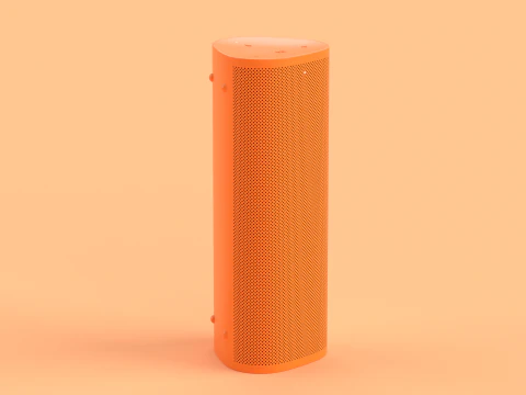 Ultraprzenośny inteligentny głośnik pomarańczowy Model 3D