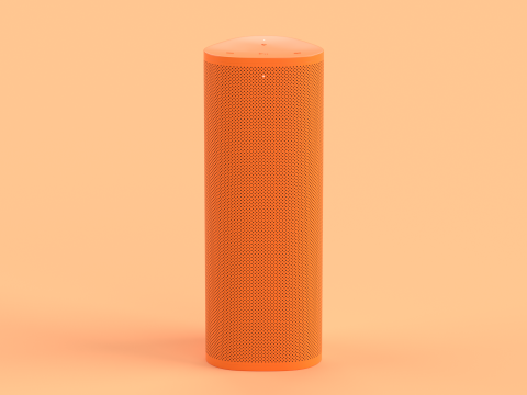 Ultra Portable Smart Speaker Orange 3D Model