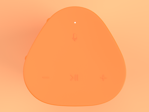 Ultra Portable Smart Speaker Orange 3D Model