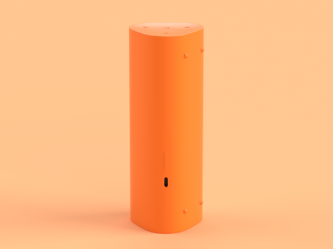 Ultra Portable Smart Speaker Orange 3D Model