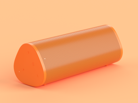 Ultra Portable Smart Speaker Orange 3D Model