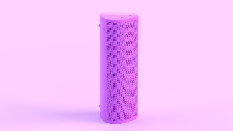 Ultra Portable Smart Speaker Purple Model 3D .c4d .max .obj .3ds .fbx .stl .blend