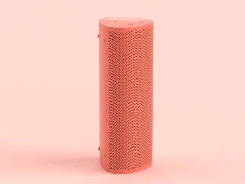 Ultraprzenośny inteligentny głośnik w kolorze czerwonym Model 3D