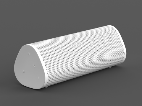 Ultra Portable Smart Speaker White 3D Modell