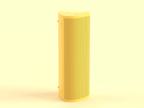 Ultraprzenośny inteligentny głośnik w kolorze ż&oacute;łtym Model 3D