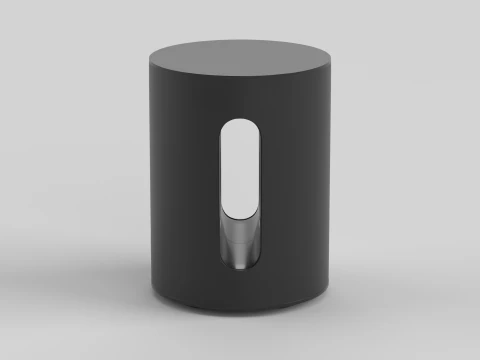Wireless Subwoofer Black 3D Model