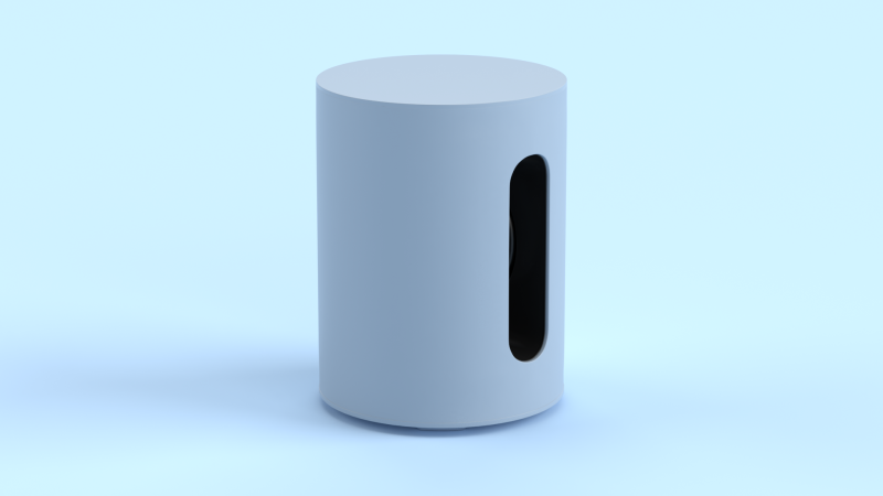 Wireless Subwoofer Blue 3D Модель .c4d .max .obj .3ds .fbx .stl .blend
