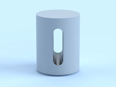 Wireless Subwoofer Blue 3D Model