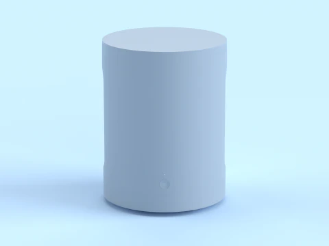 Wireless Subwoofer Blue 3D Model