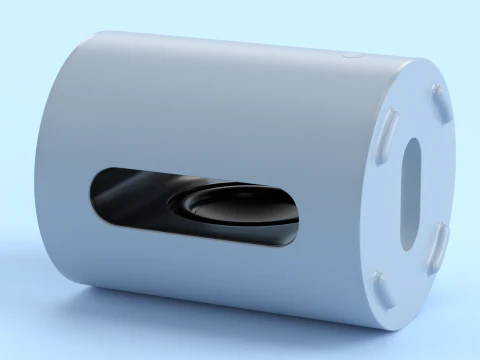 Wireless Subwoofer Blue 3D Model
