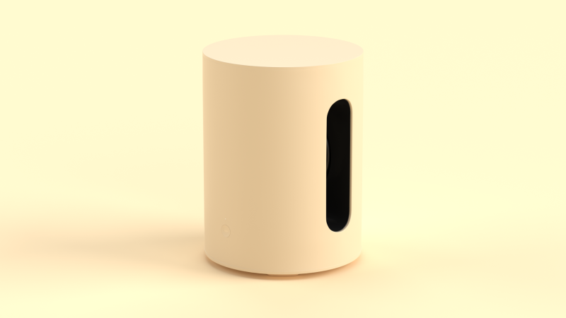 Wireless Subwoofer Light Brown Model 3D .c4d .max .obj .3ds .fbx .stl .blend 