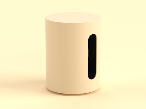 Wireless Subwoofer Light Brown 3D मॉडल