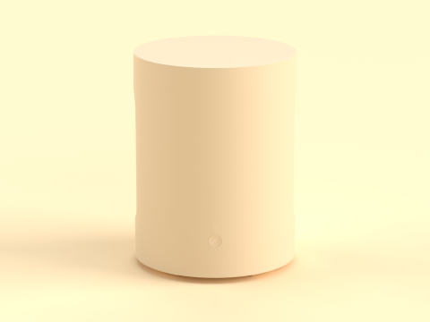 Wireless Subwoofer Light Brown Model 3D