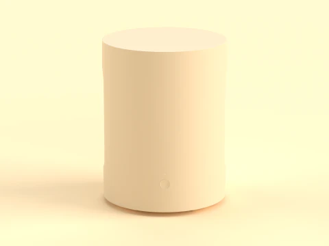 Wireless Subwoofer Light Brown 3D Model