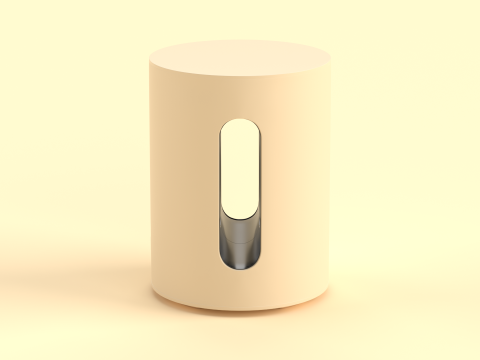 Wireless Subwoofer Light Brown Model 3D
