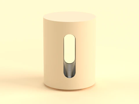 Wireless Subwoofer Light Brown 3D Model