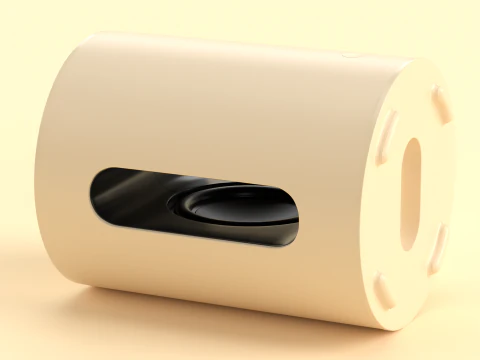 Wireless Subwoofer Light Brown 3D Model