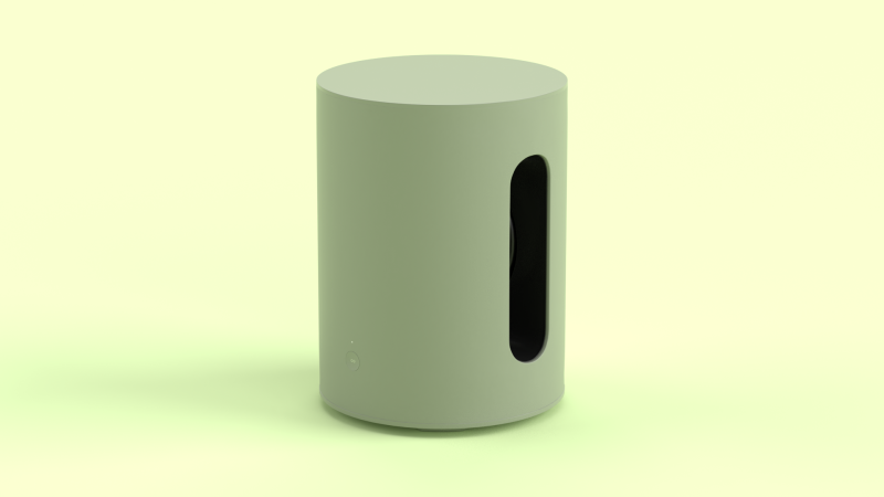 Wireless Subwoofer Olive Modello 3D .c4d .max .obj .3ds .fbx .stl .blend 