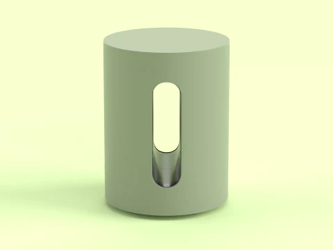 Wireless Subwoofer Olive 3D Model