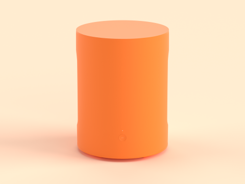 Wireless Subwoofer Orange 3D 模型
