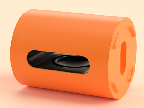 Wireless Subwoofer Orange 3D 模型