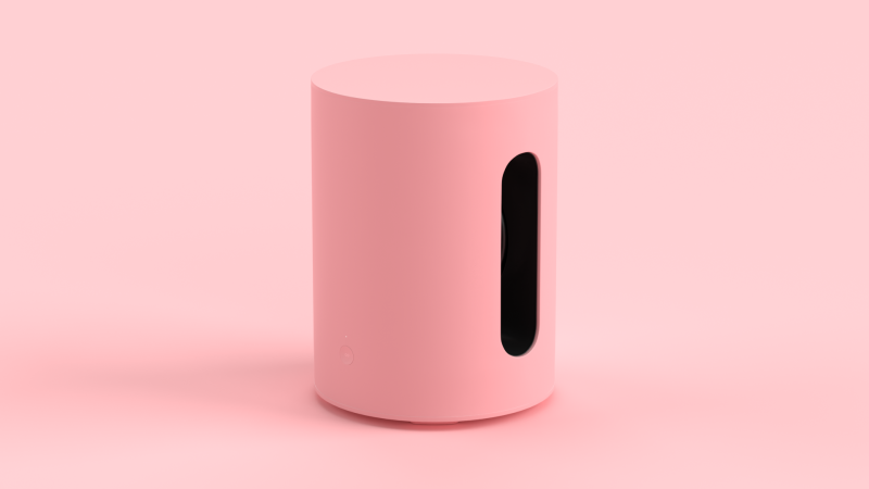 Wireless Subwoofer Pink Model 3D .c4d .max .obj .3ds .fbx .stl .blend 