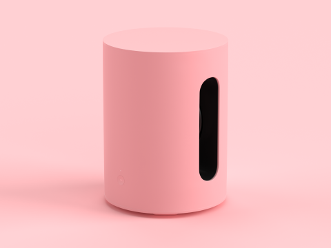 Wireless Subwoofer Pink Modelo 3D