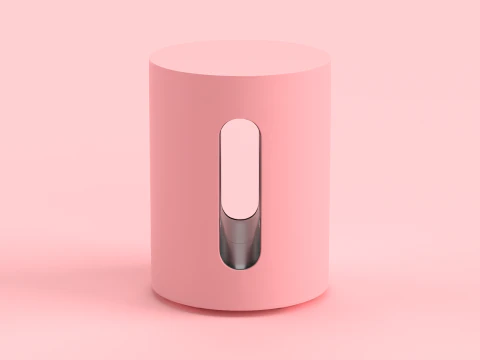 Wireless Subwoofer Pink 3D Model