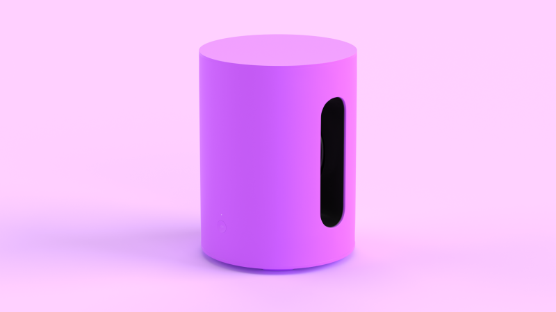 Wireless Subwoofer Purple Modello 3D .c4d .max .obj .3ds .fbx .stl .blend 