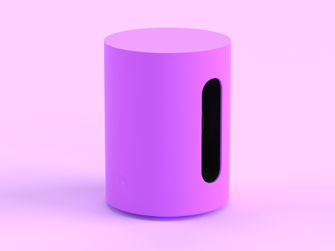 Wireless Subwoofer Purple 3D Modell