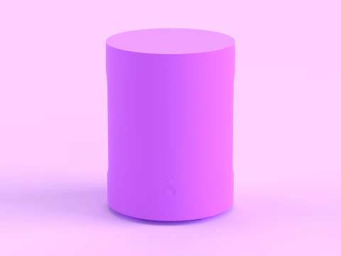 Wireless Subwoofer Purple 3D Model